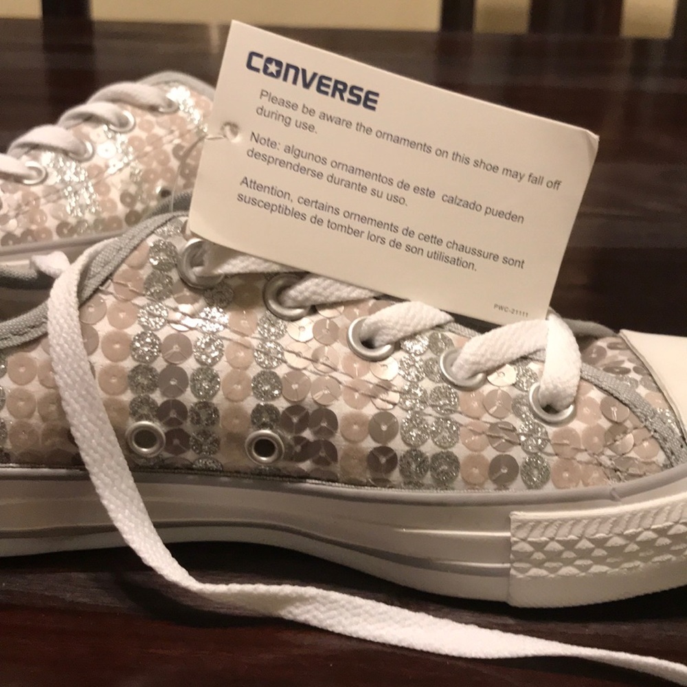 CONVERSE CHCUK TAYLOR ALLSTAR WHITE SPARKLE SHOE